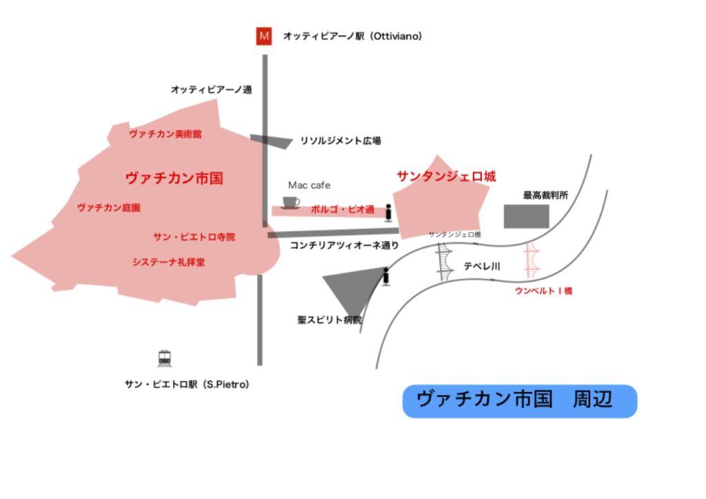 バチカン市国観光マップ